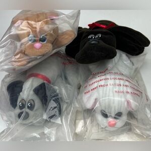 Vintage 1980s Pound Puppies Purries Baby Newborn Tonka Plush Animals Sealed NOS